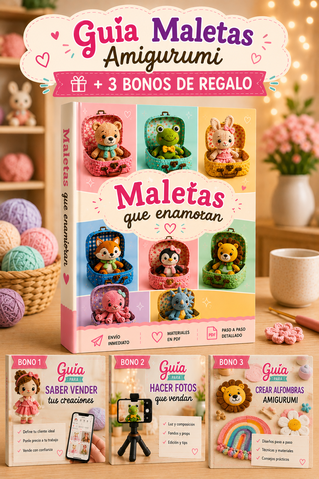 Maletas que Enamoran – Patrón Amigurumi Detallado para Todos los Niveles